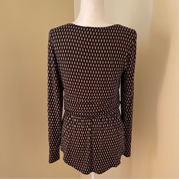 NWOT Anthropologie Meadow Rue Joselyn Diamond Tie Front Blouse - Picture 5 of 9